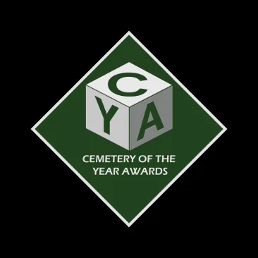 The Cemetery of the Year Awards logo: a green diamond containing three blocks lettered C, Y and A