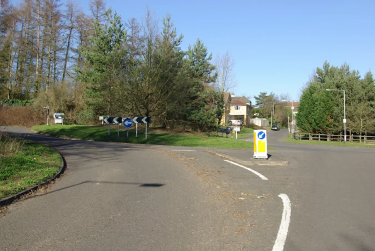 A roundabout in Borough Green, a village east of Sevenoaks on the A25