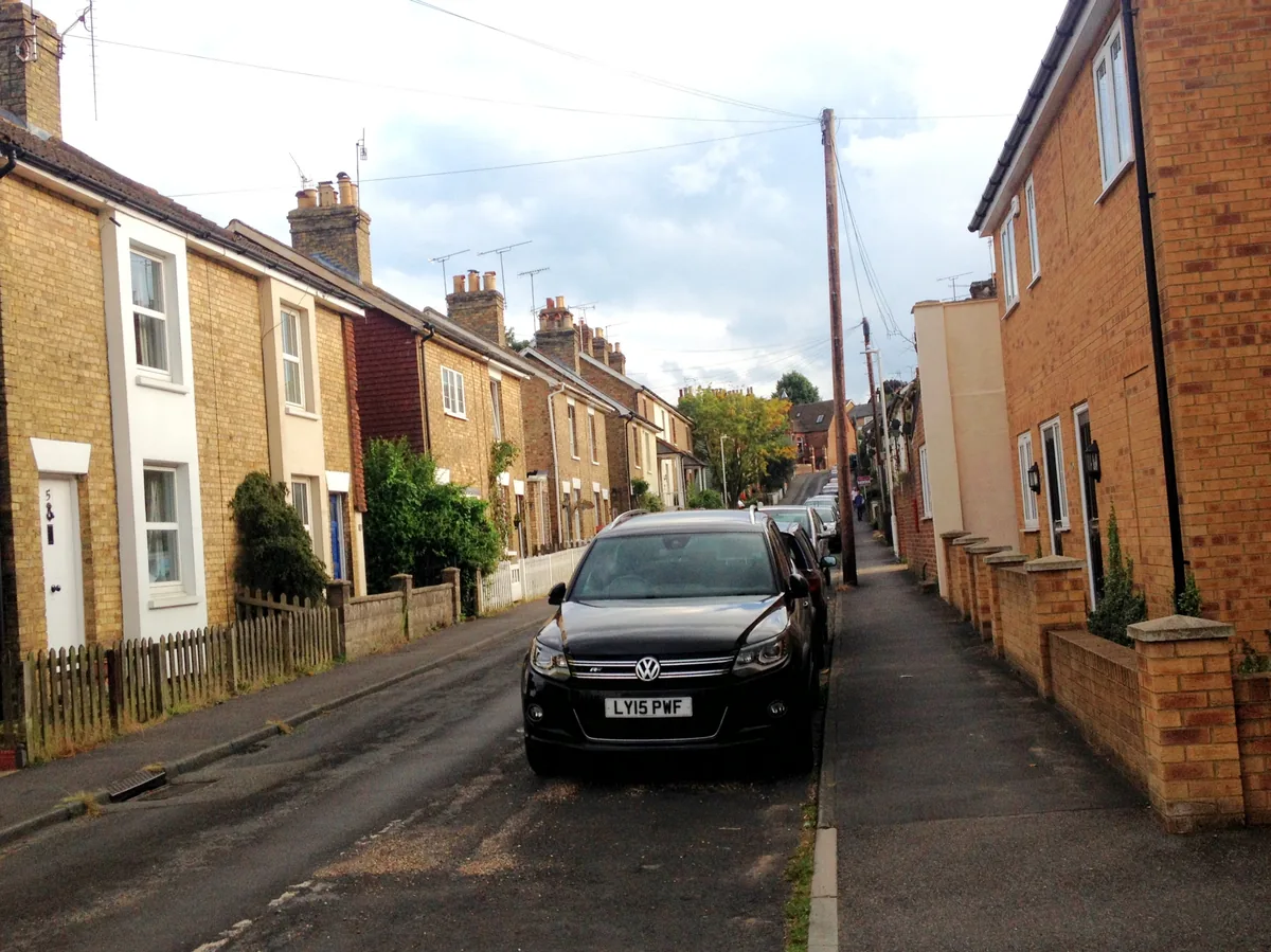 Cobden Road, a terraced street in Sevenoaks