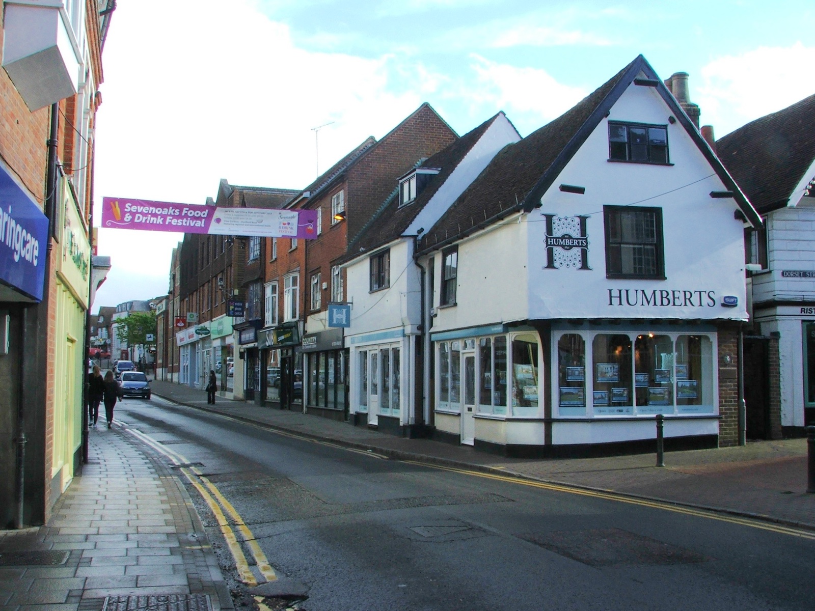 Sevenoaks High Street, where the town's Christmas lights go up each year.