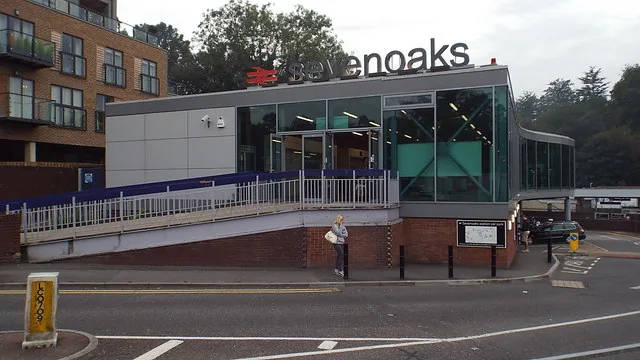 Sevenoaks railway station, the district's main link to London Charing Cross, Cannon Street and Blackfriars.