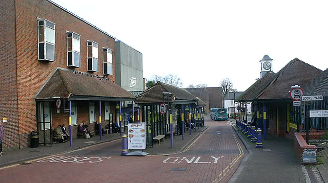 Sevenoaks bus station on Buckhurst Lane, within the regeneration site