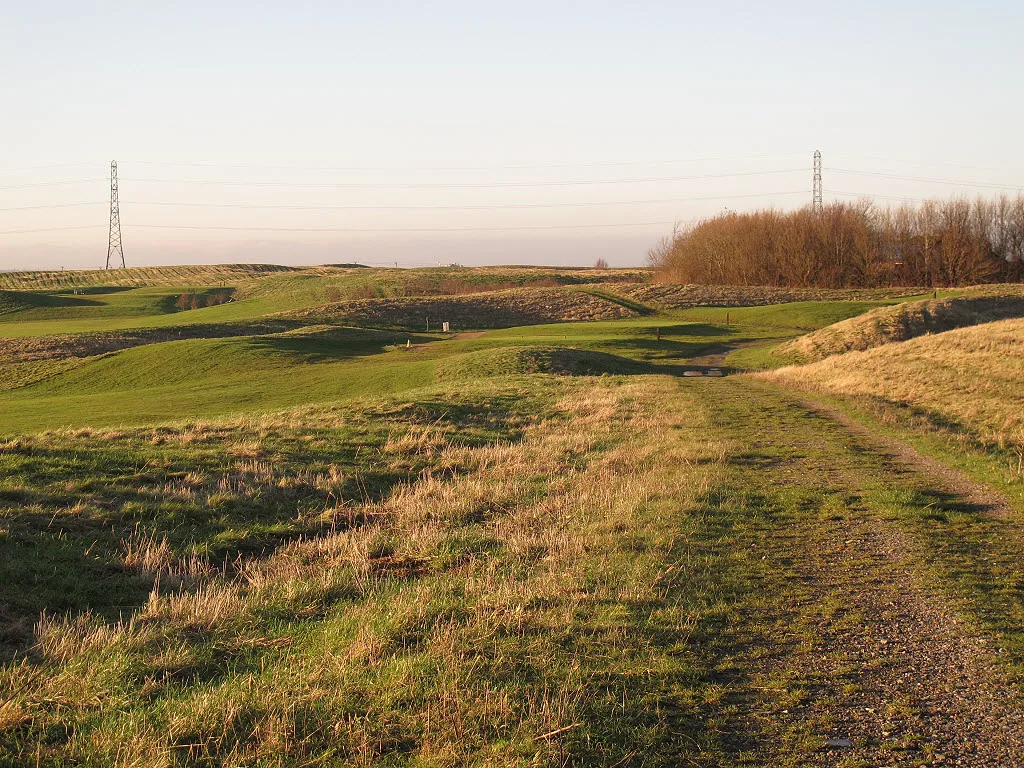 The footpath across Pedham Place golf course near Swanley