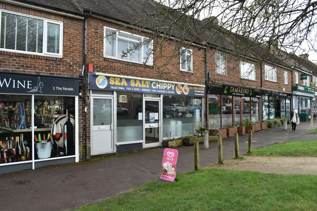The shopping parade on Dynes Road, Kemsing