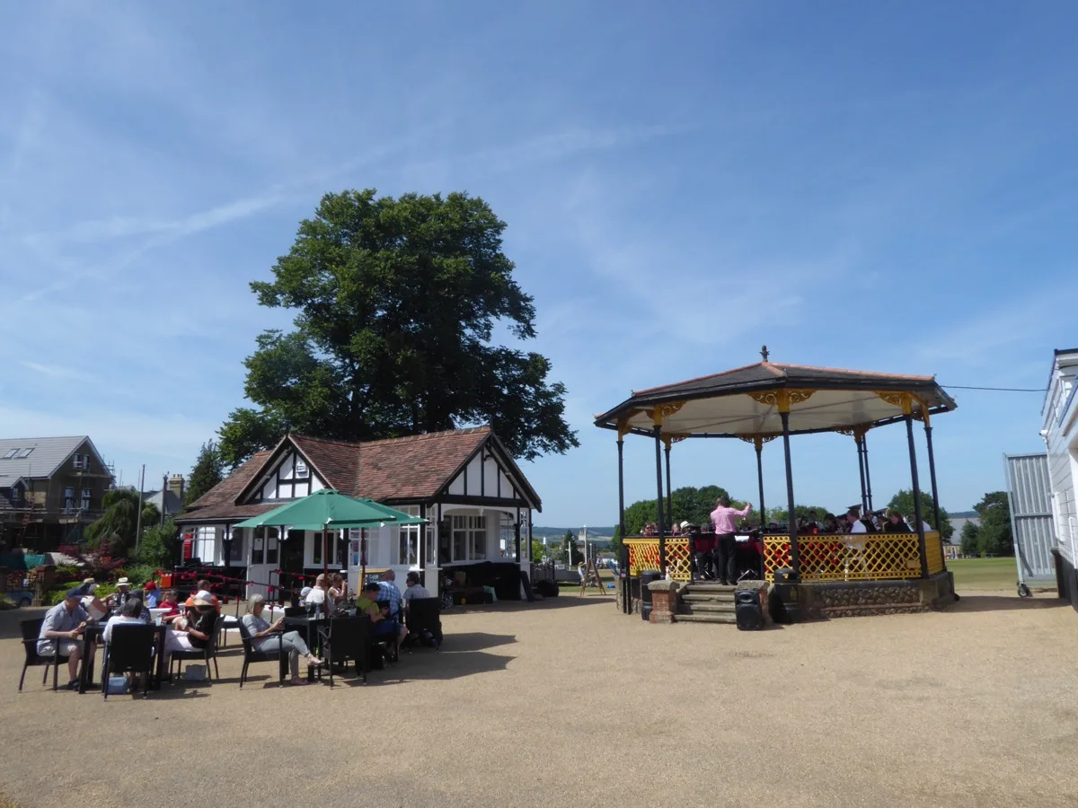 The bandstand at the Vine, Sevenoaks, during a summer concert