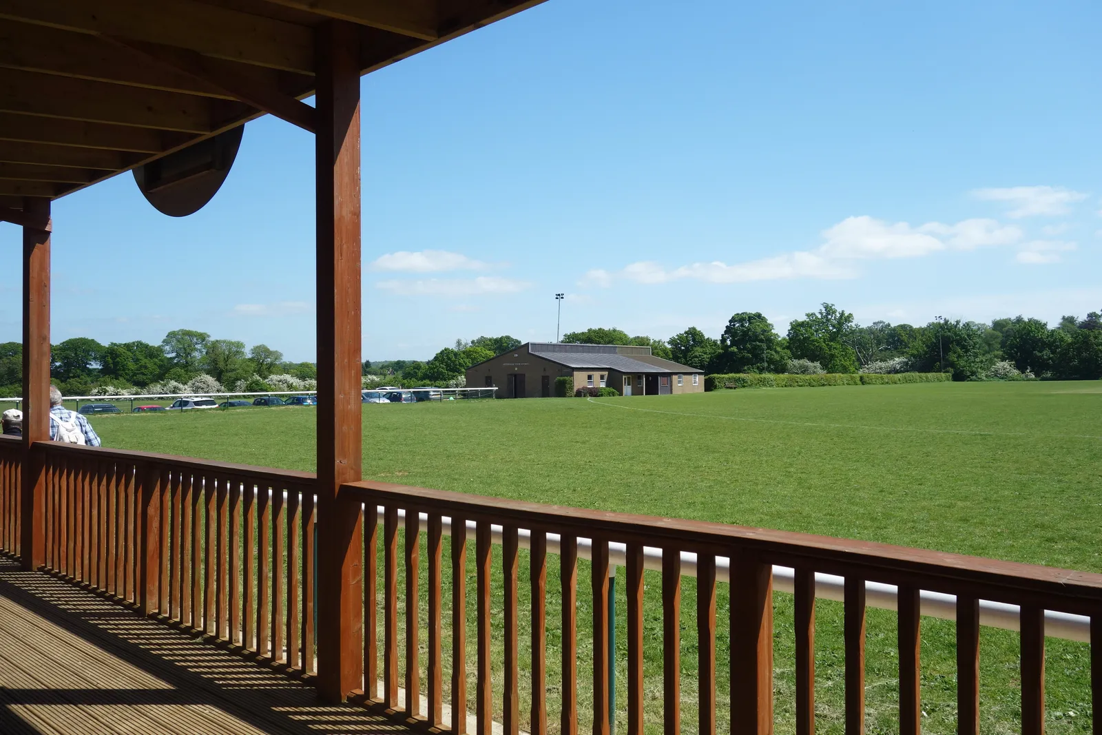 Knole Paddock, home of Sevenoaks RFC, seen from the pavilion balcony