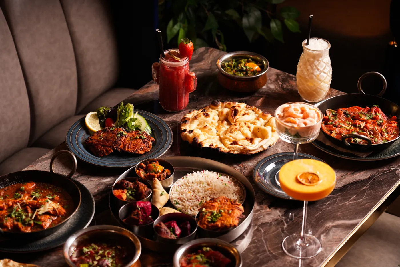 Dishes at The Bombay, High Street, Swanley